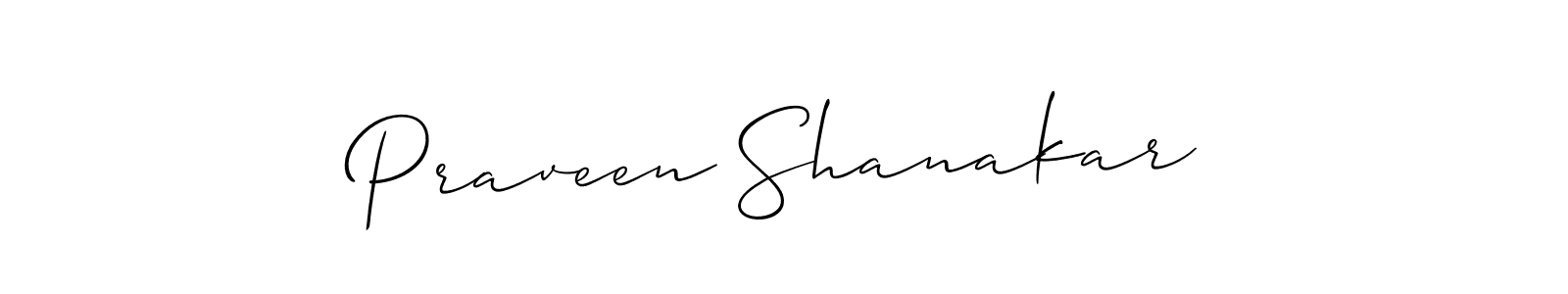 Also we have Praveen Shanakar name is the best signature style. Create professional handwritten signature collection using Allison_Script autograph style. Praveen Shanakar signature style 2 images and pictures png