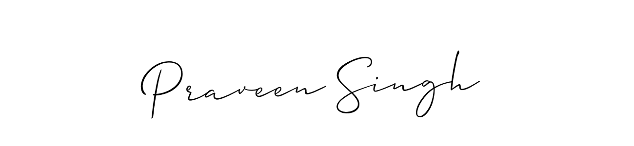 How to make Praveen Singh name signature. Use Allison_Script style for creating short signs online. This is the latest handwritten sign. Praveen Singh signature style 2 images and pictures png