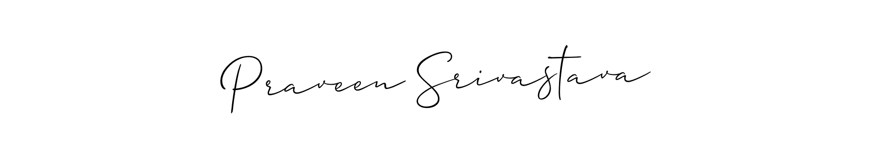 Praveen Srivastava stylish signature style. Best Handwritten Sign (Allison_Script) for my name. Handwritten Signature Collection Ideas for my name Praveen Srivastava. Praveen Srivastava signature style 2 images and pictures png