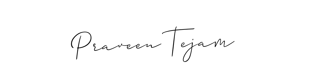 Make a beautiful signature design for name Praveen Tejam. Use this online signature maker to create a handwritten signature for free. Praveen Tejam signature style 2 images and pictures png