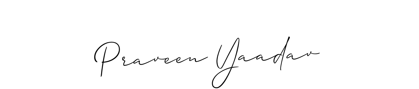 How to Draw Praveen Yaadav signature style? Allison_Script is a latest design signature styles for name Praveen Yaadav. Praveen Yaadav signature style 2 images and pictures png