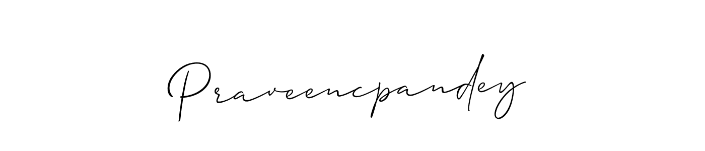 Design your own signature with our free online signature maker. With this signature software, you can create a handwritten (Allison_Script) signature for name Praveencpandey. Praveencpandey signature style 2 images and pictures png
