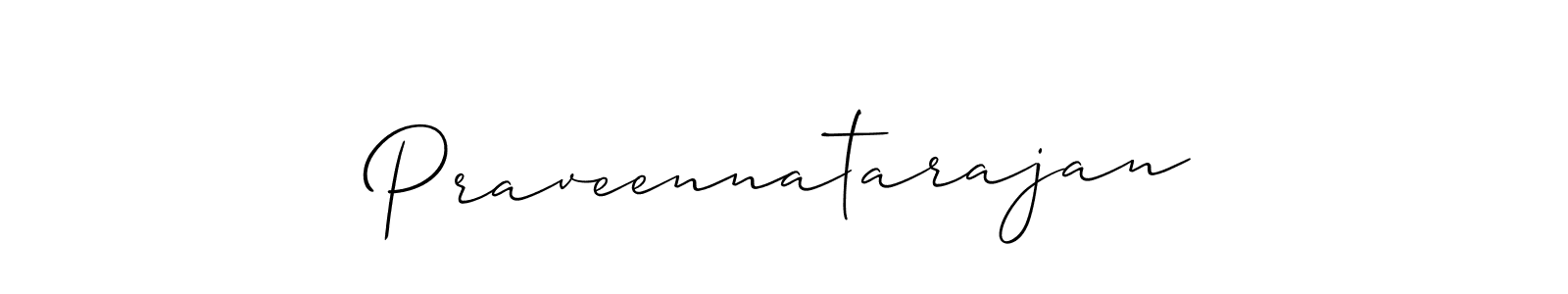 How to make Praveennatarajan name signature. Use Allison_Script style for creating short signs online. This is the latest handwritten sign. Praveennatarajan signature style 2 images and pictures png