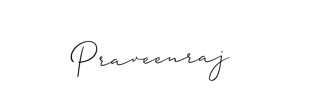Use a signature maker to create a handwritten signature online. With this signature software, you can design (Allison_Script) your own signature for name Praveenraj. Praveenraj signature style 2 images and pictures png