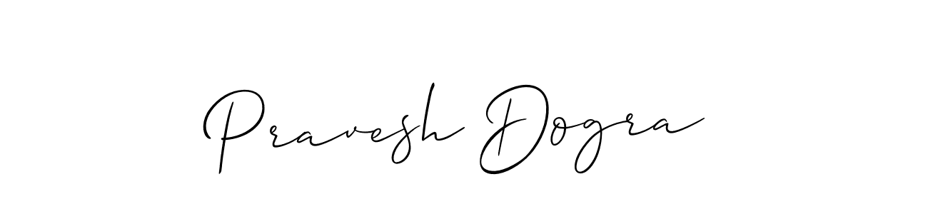 Also we have Pravesh Dogra name is the best signature style. Create professional handwritten signature collection using Allison_Script autograph style. Pravesh Dogra signature style 2 images and pictures png