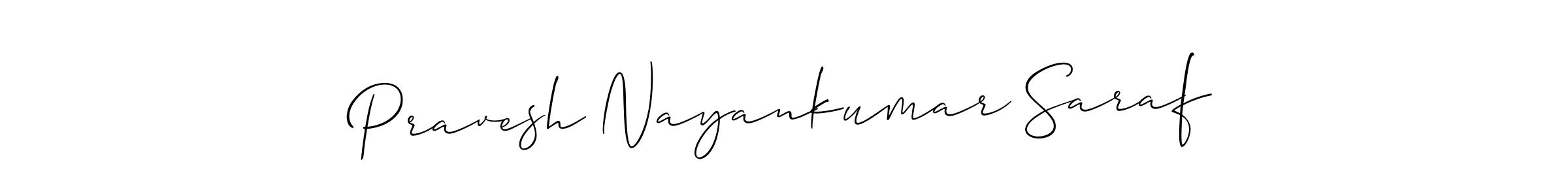 Also You can easily find your signature by using the search form. We will create Pravesh Nayankumar Saraf name handwritten signature images for you free of cost using Allison_Script sign style. Pravesh Nayankumar Saraf signature style 2 images and pictures png