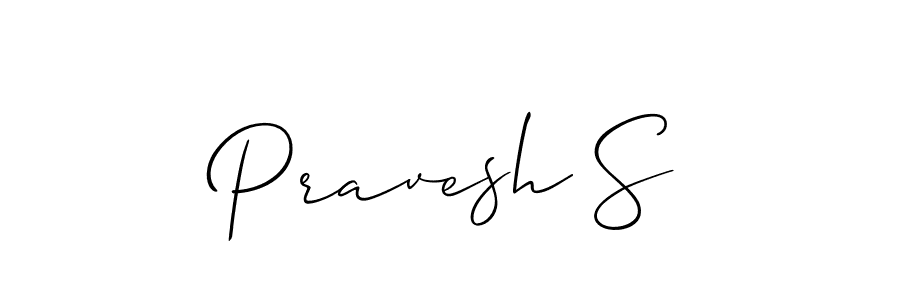 Also You can easily find your signature by using the search form. We will create Pravesh S name handwritten signature images for you free of cost using Allison_Script sign style. Pravesh S signature style 2 images and pictures png