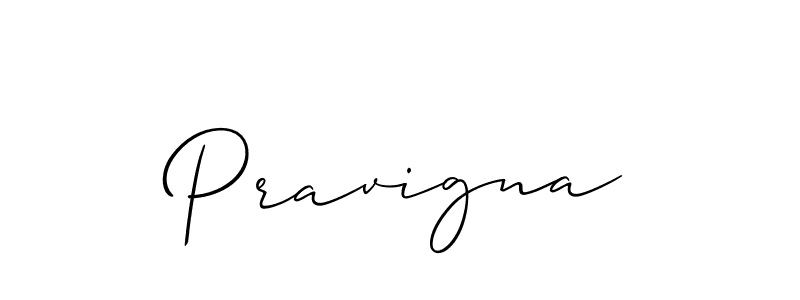 How to make Pravigna signature? Allison_Script is a professional autograph style. Create handwritten signature for Pravigna name. Pravigna signature style 2 images and pictures png