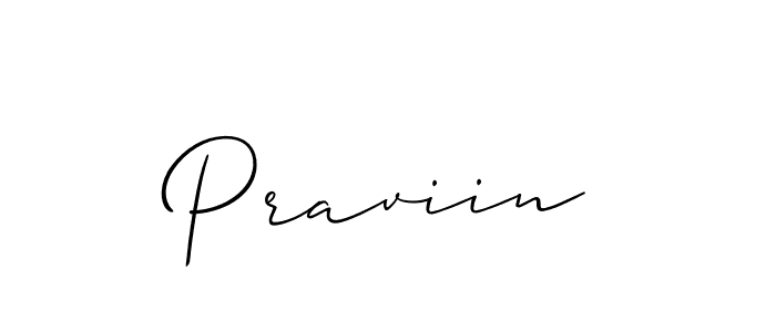 Design your own signature with our free online signature maker. With this signature software, you can create a handwritten (Allison_Script) signature for name Praviin. Praviin signature style 2 images and pictures png