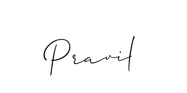 Use a signature maker to create a handwritten signature online. With this signature software, you can design (Allison_Script) your own signature for name Pravil. Pravil signature style 2 images and pictures png
