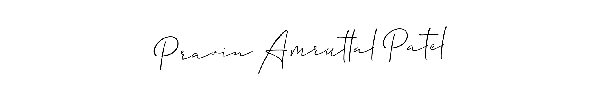 Design your own signature with our free online signature maker. With this signature software, you can create a handwritten (Allison_Script) signature for name Pravin Amrutlal Patel. Pravin Amrutlal Patel signature style 2 images and pictures png