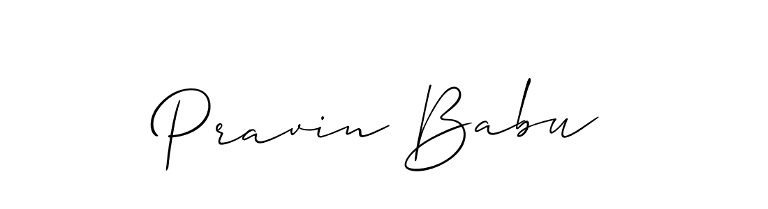 Pravin Babu stylish signature style. Best Handwritten Sign (Allison_Script) for my name. Handwritten Signature Collection Ideas for my name Pravin Babu. Pravin Babu signature style 2 images and pictures png