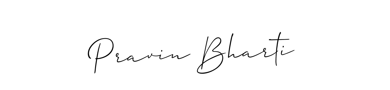 This is the best signature style for the Pravin Bharti name. Also you like these signature font (Allison_Script). Mix name signature. Pravin Bharti signature style 2 images and pictures png
