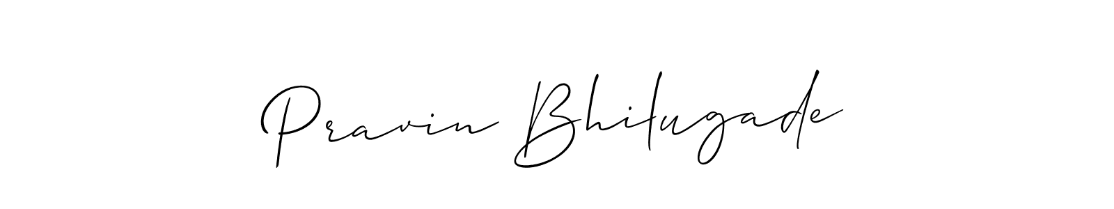 The best way (Allison_Script) to make a short signature is to pick only two or three words in your name. The name Pravin Bhilugade include a total of six letters. For converting this name. Pravin Bhilugade signature style 2 images and pictures png