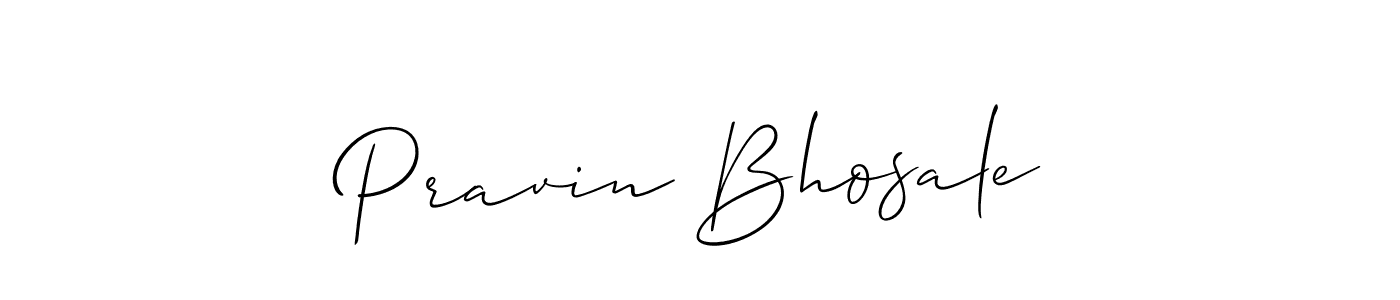 Create a beautiful signature design for name Pravin Bhosale. With this signature (Allison_Script) fonts, you can make a handwritten signature for free. Pravin Bhosale signature style 2 images and pictures png