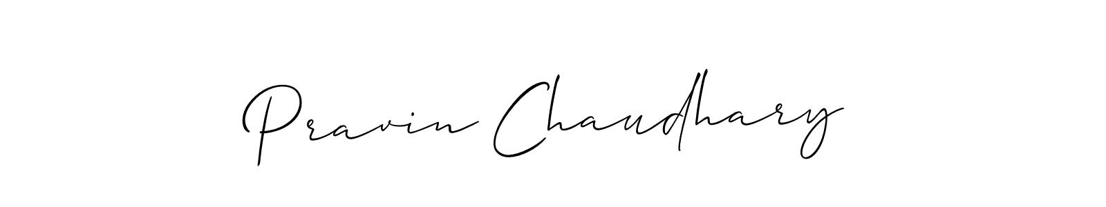 Also we have Pravin Chaudhary name is the best signature style. Create professional handwritten signature collection using Allison_Script autograph style. Pravin Chaudhary signature style 2 images and pictures png