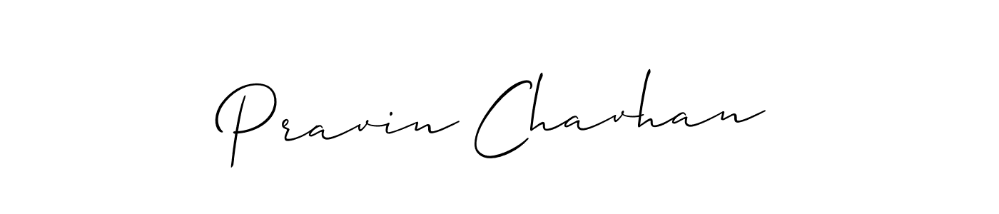 How to make Pravin Chavhan signature? Allison_Script is a professional autograph style. Create handwritten signature for Pravin Chavhan name. Pravin Chavhan signature style 2 images and pictures png