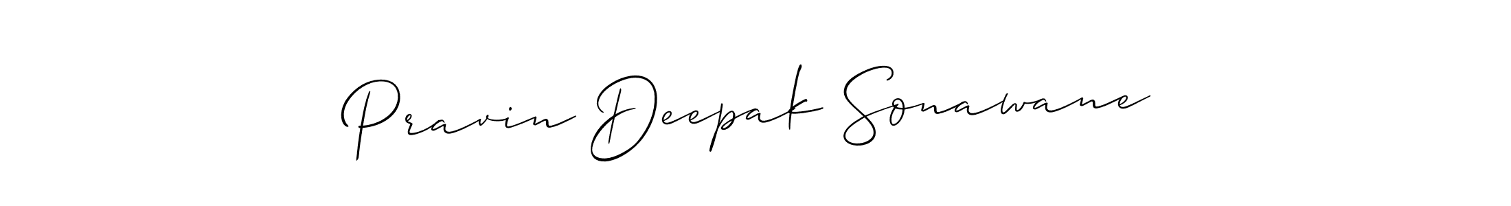 Design your own signature with our free online signature maker. With this signature software, you can create a handwritten (Allison_Script) signature for name Pravin Deepak Sonawane. Pravin Deepak Sonawane signature style 2 images and pictures png