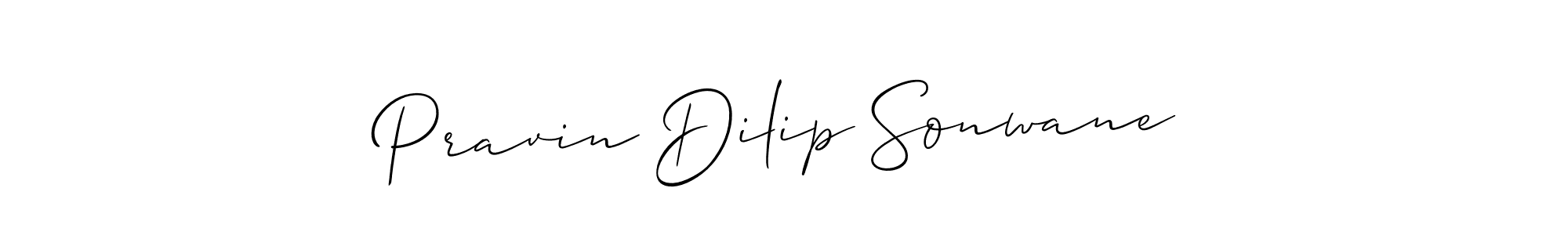 Pravin Dilip Sonwane stylish signature style. Best Handwritten Sign (Allison_Script) for my name. Handwritten Signature Collection Ideas for my name Pravin Dilip Sonwane. Pravin Dilip Sonwane signature style 2 images and pictures png