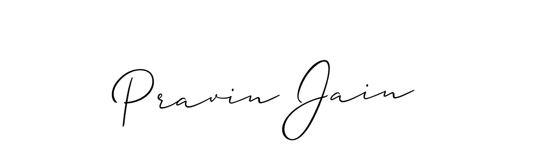 How to make Pravin Jain signature? Allison_Script is a professional autograph style. Create handwritten signature for Pravin Jain name. Pravin Jain signature style 2 images and pictures png