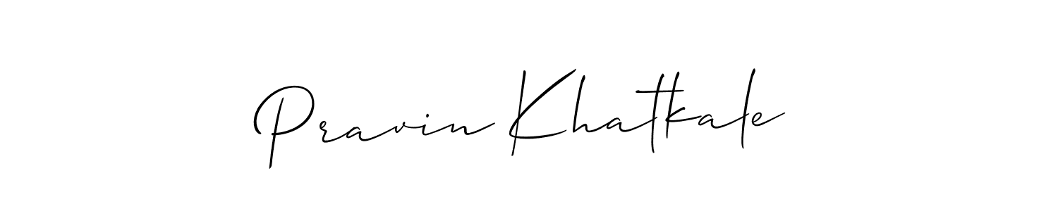 The best way (Allison_Script) to make a short signature is to pick only two or three words in your name. The name Pravin Khatkale include a total of six letters. For converting this name. Pravin Khatkale signature style 2 images and pictures png