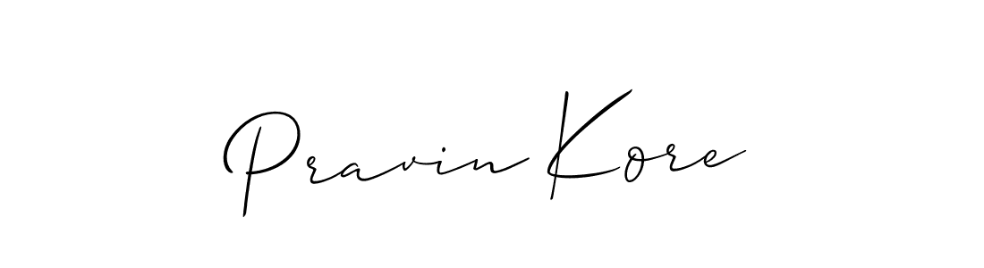 Also we have Pravin Kore name is the best signature style. Create professional handwritten signature collection using Allison_Script autograph style. Pravin Kore signature style 2 images and pictures png