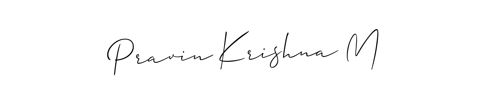 You can use this online signature creator to create a handwritten signature for the name Pravin Krishna M. This is the best online autograph maker. Pravin Krishna M signature style 2 images and pictures png