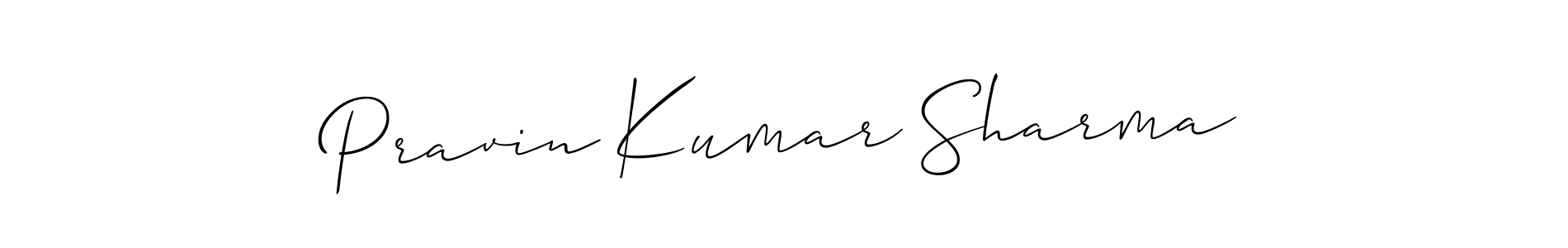 Also we have Pravin Kumar Sharma name is the best signature style. Create professional handwritten signature collection using Allison_Script autograph style. Pravin Kumar Sharma signature style 2 images and pictures png