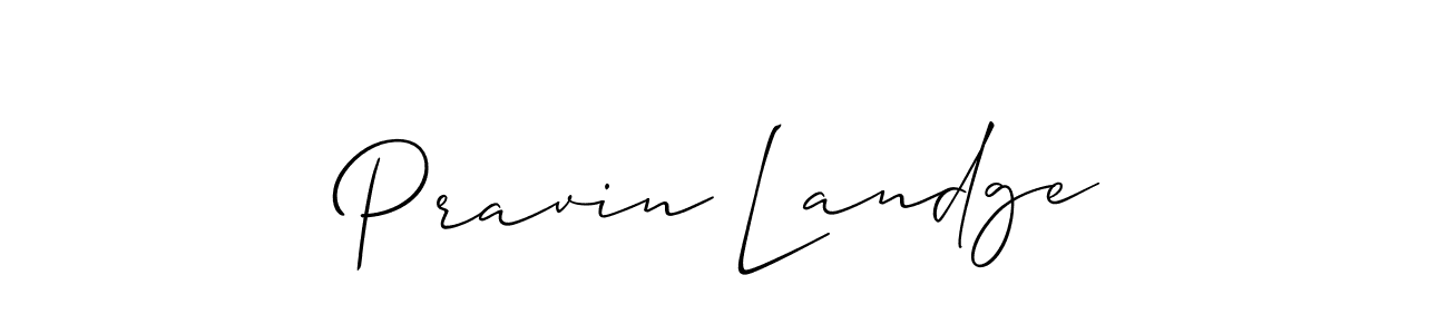 Use a signature maker to create a handwritten signature online. With this signature software, you can design (Allison_Script) your own signature for name Pravin Landge. Pravin Landge signature style 2 images and pictures png