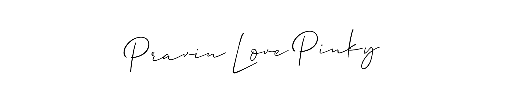 Best and Professional Signature Style for Pravin Love Pinky. Allison_Script Best Signature Style Collection. Pravin Love Pinky signature style 2 images and pictures png