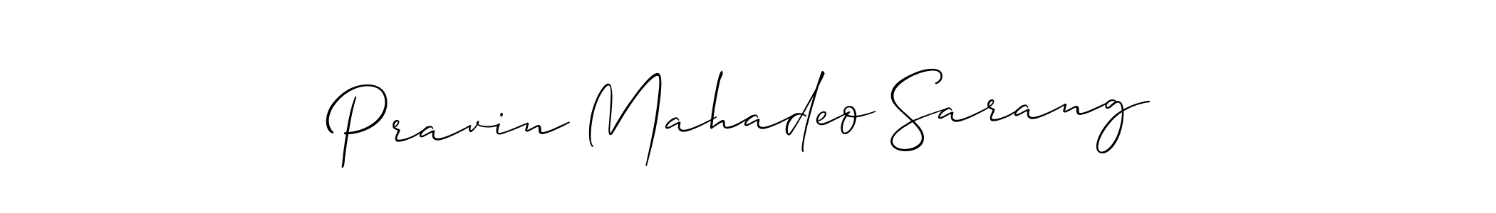 Make a beautiful signature design for name Pravin Mahadeo Sarang. Use this online signature maker to create a handwritten signature for free. Pravin Mahadeo Sarang signature style 2 images and pictures png