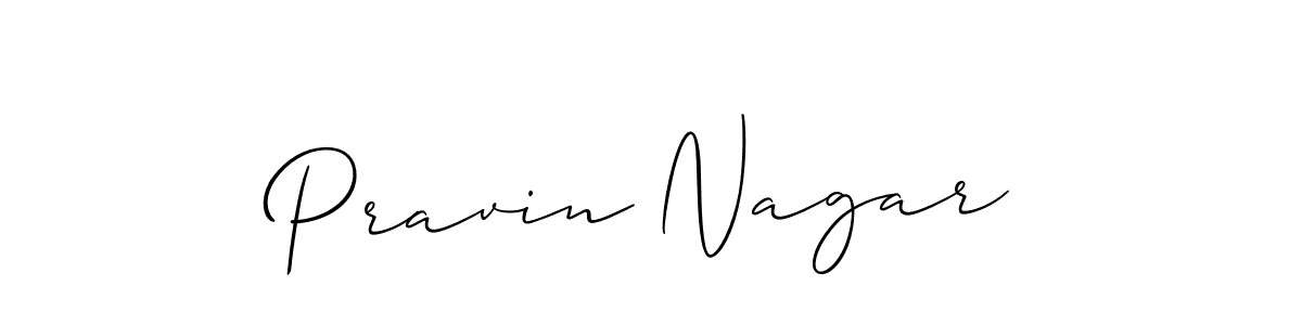 How to Draw Pravin Nagar signature style? Allison_Script is a latest design signature styles for name Pravin Nagar. Pravin Nagar signature style 2 images and pictures png