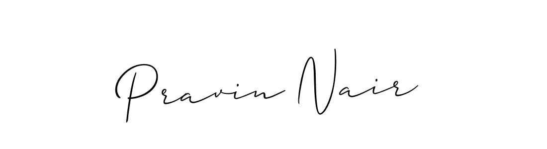 Create a beautiful signature design for name Pravin Nair. With this signature (Allison_Script) fonts, you can make a handwritten signature for free. Pravin Nair signature style 2 images and pictures png