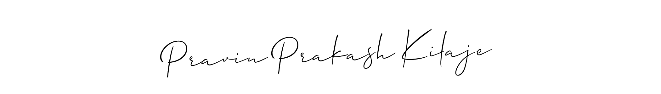 Make a beautiful signature design for name Pravin Prakash Kilaje. With this signature (Allison_Script) style, you can create a handwritten signature for free. Pravin Prakash Kilaje signature style 2 images and pictures png