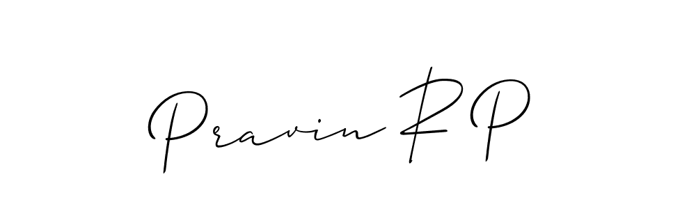 Design your own signature with our free online signature maker. With this signature software, you can create a handwritten (Allison_Script) signature for name Pravin R P. Pravin R P signature style 2 images and pictures png