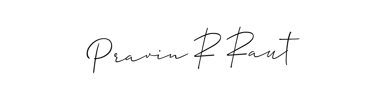 Use a signature maker to create a handwritten signature online. With this signature software, you can design (Allison_Script) your own signature for name Pravin R Raut. Pravin R Raut signature style 2 images and pictures png