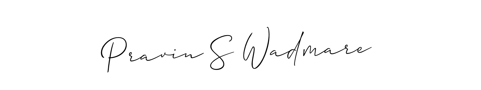 Pravin S Wadmare stylish signature style. Best Handwritten Sign (Allison_Script) for my name. Handwritten Signature Collection Ideas for my name Pravin S Wadmare. Pravin S Wadmare signature style 2 images and pictures png