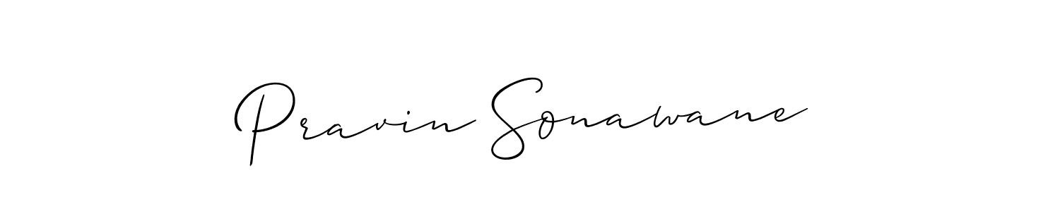 Also we have Pravin Sonawane name is the best signature style. Create professional handwritten signature collection using Allison_Script autograph style. Pravin Sonawane signature style 2 images and pictures png