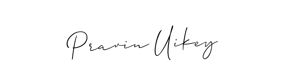 Design your own signature with our free online signature maker. With this signature software, you can create a handwritten (Allison_Script) signature for name Pravin Uikey. Pravin Uikey signature style 2 images and pictures png