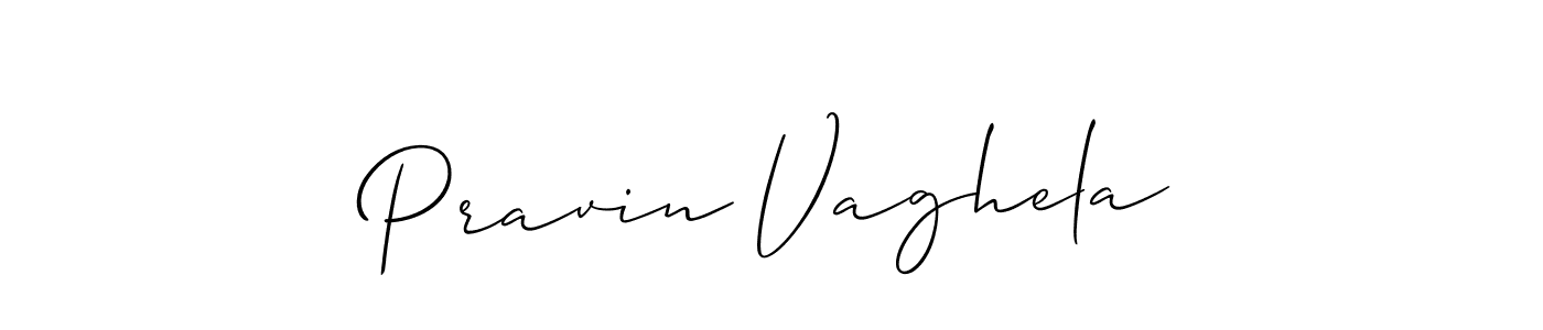 How to make Pravin Vaghela signature? Allison_Script is a professional autograph style. Create handwritten signature for Pravin Vaghela name. Pravin Vaghela signature style 2 images and pictures png