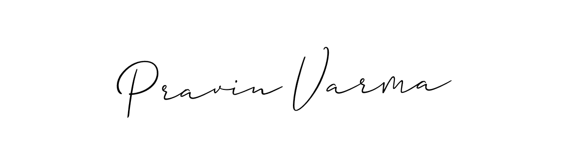 Use a signature maker to create a handwritten signature online. With this signature software, you can design (Allison_Script) your own signature for name Pravin Varma. Pravin Varma signature style 2 images and pictures png