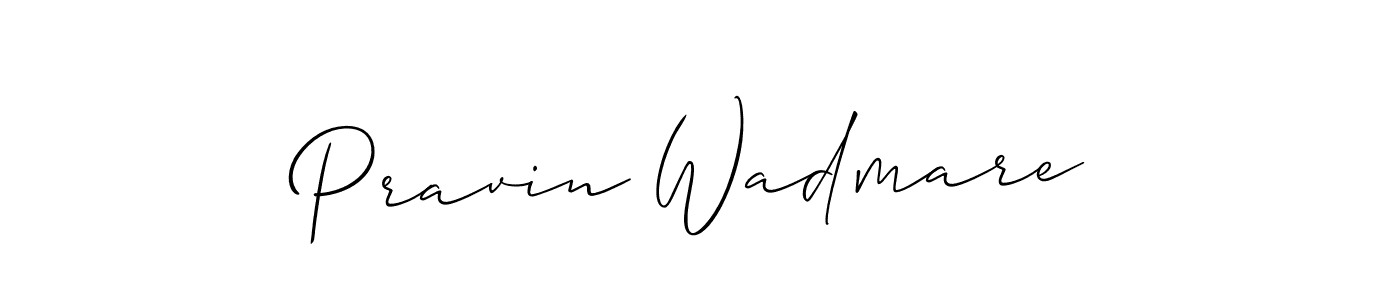 Allison_Script is a professional signature style that is perfect for those who want to add a touch of class to their signature. It is also a great choice for those who want to make their signature more unique. Get Pravin Wadmare name to fancy signature for free. Pravin Wadmare signature style 2 images and pictures png