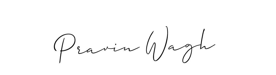 How to make Pravin Wagh name signature. Use Allison_Script style for creating short signs online. This is the latest handwritten sign. Pravin Wagh signature style 2 images and pictures png