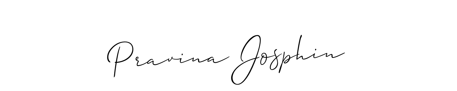 Also we have Pravina Josphin name is the best signature style. Create professional handwritten signature collection using Allison_Script autograph style. Pravina Josphin signature style 2 images and pictures png