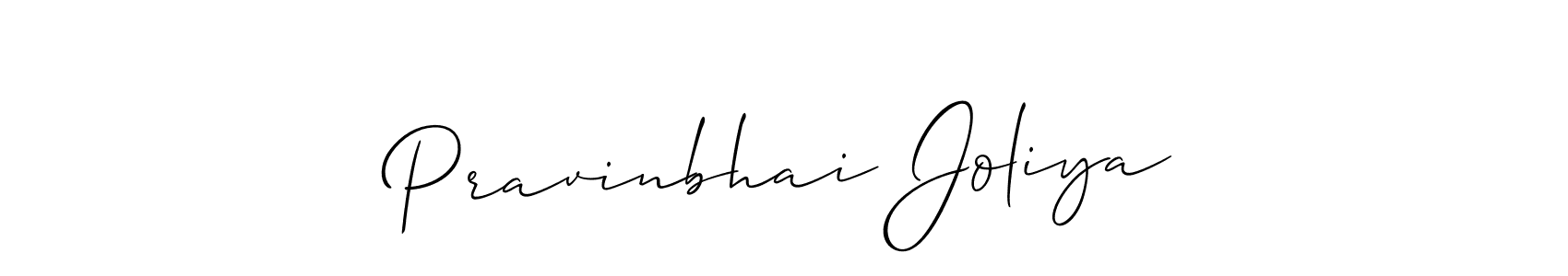 Make a short Pravinbhai Joliya signature style. Manage your documents anywhere anytime using Allison_Script. Create and add eSignatures, submit forms, share and send files easily. Pravinbhai Joliya signature style 2 images and pictures png