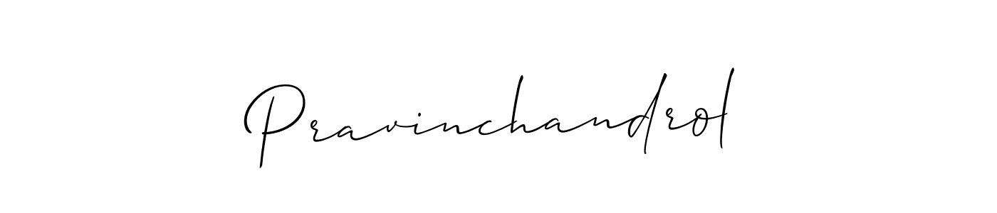 Design your own signature with our free online signature maker. With this signature software, you can create a handwritten (Allison_Script) signature for name Pravinchandrol. Pravinchandrol signature style 2 images and pictures png