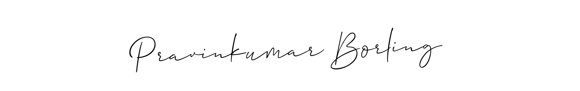 Pravinkumar Borling stylish signature style. Best Handwritten Sign (Allison_Script) for my name. Handwritten Signature Collection Ideas for my name Pravinkumar Borling. Pravinkumar Borling signature style 2 images and pictures png