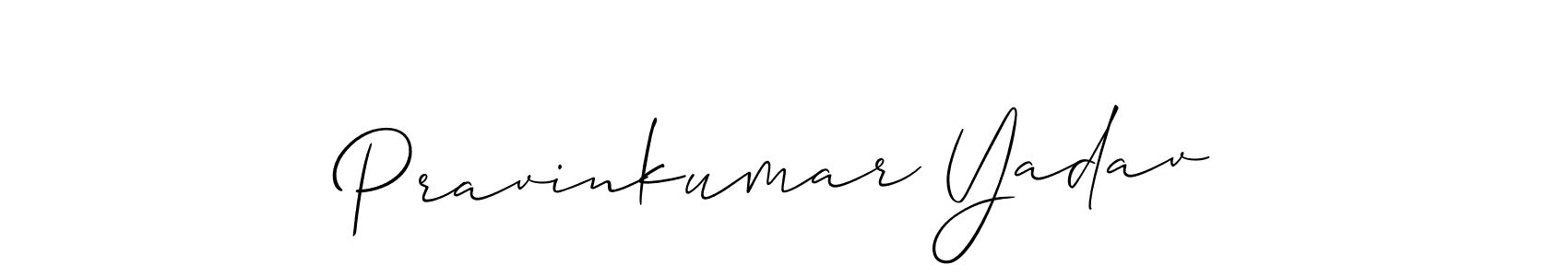 Make a short Pravinkumar Yadav signature style. Manage your documents anywhere anytime using Allison_Script. Create and add eSignatures, submit forms, share and send files easily. Pravinkumar Yadav signature style 2 images and pictures png