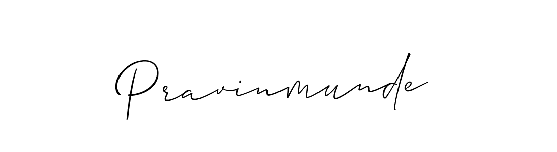 Create a beautiful signature design for name Pravinmunde. With this signature (Allison_Script) fonts, you can make a handwritten signature for free. Pravinmunde signature style 2 images and pictures png