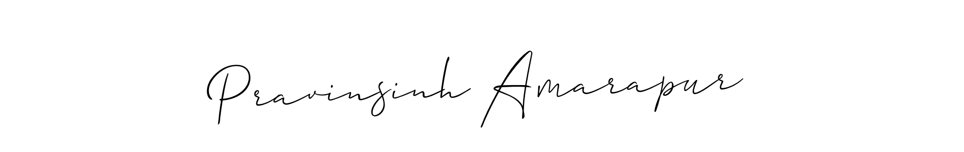 Design your own signature with our free online signature maker. With this signature software, you can create a handwritten (Allison_Script) signature for name Pravinsinh Amarapur. Pravinsinh Amarapur signature style 2 images and pictures png